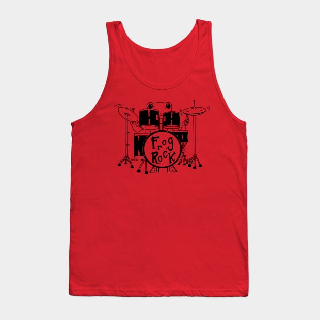 Drummer Frog Tank Top by Natalie Gilbert